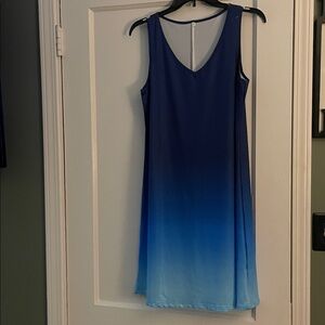 Blue Ombre Sleeveless Dress